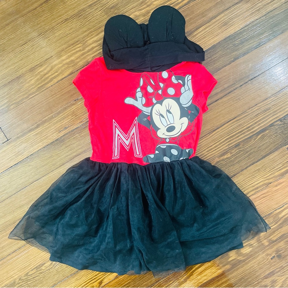 Minnie Mouse Tutu Dress with Ear Hoodie
